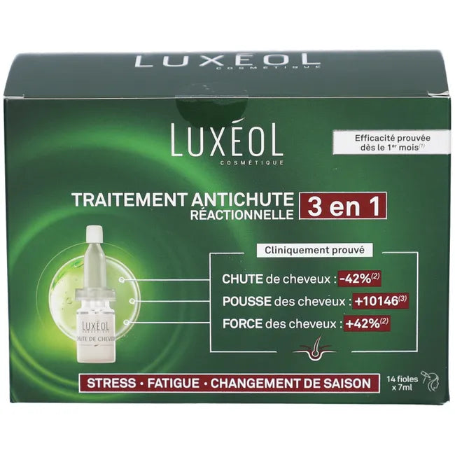Luxéol Chute de cheveux réactionnelle 3en1 (fioles) wellna.ch