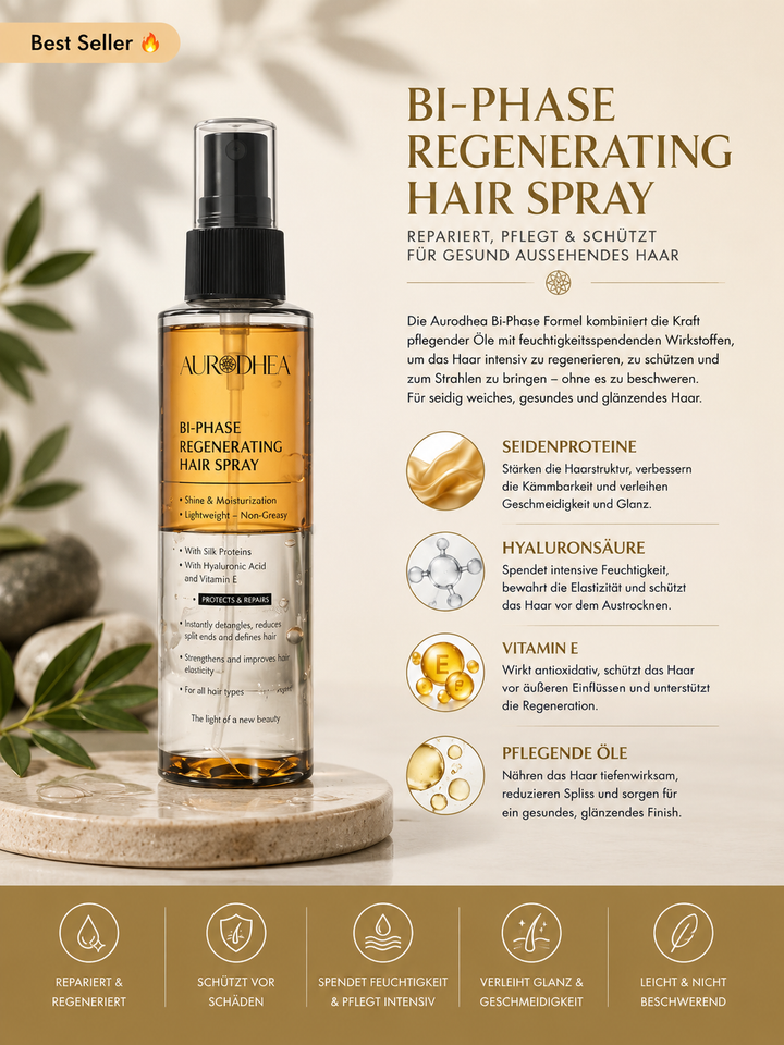 Sonnenspray für Haare mit Hyaluronsäure &amp; Vitamin E - Regenerierend 2-Phasen